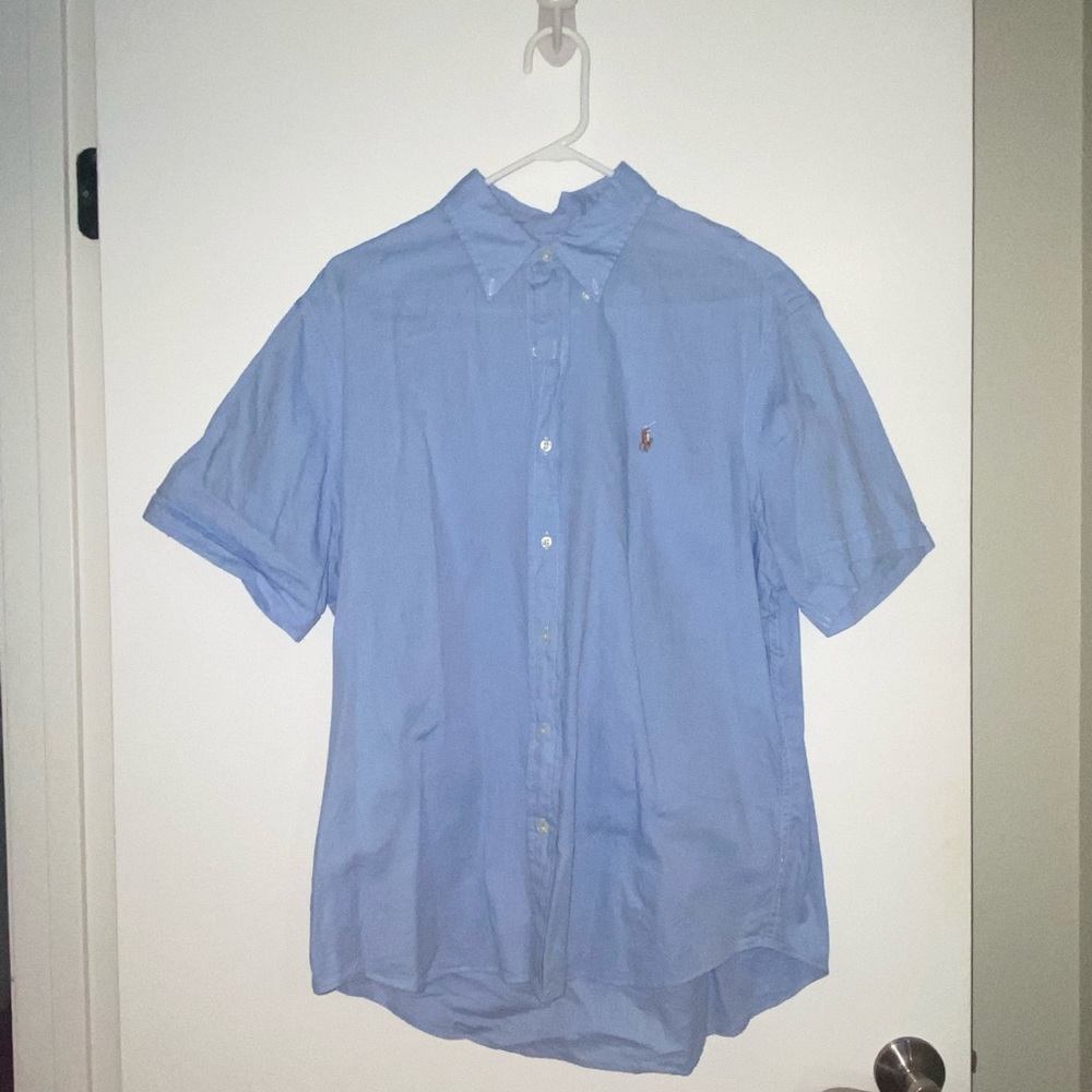 Light blue button down